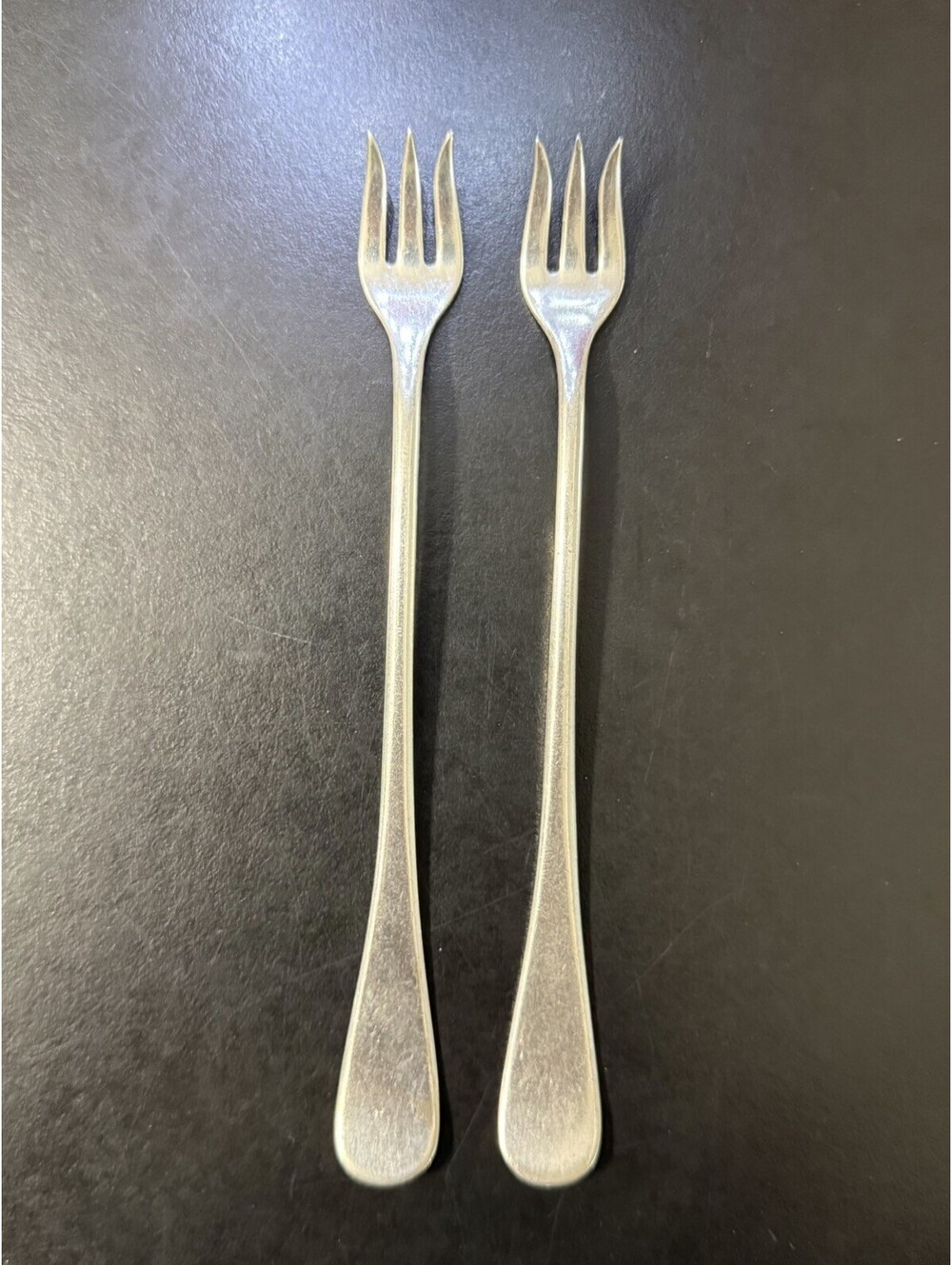 Set of 2 Federal Silver Co Silverplate Seafood Cocktail Forks Vintage Flatware